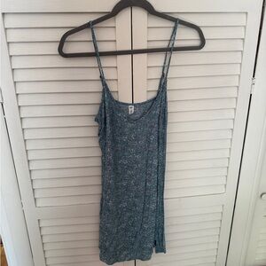 BP Blue Gray Sleeveless Fitted Camisole Mini Dress